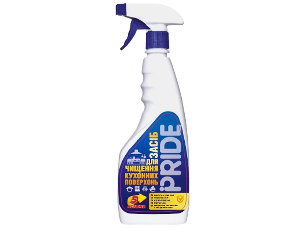 Засіб для видалення жиру з кухонних поверхонь PRIDE з тригером, 500 мл